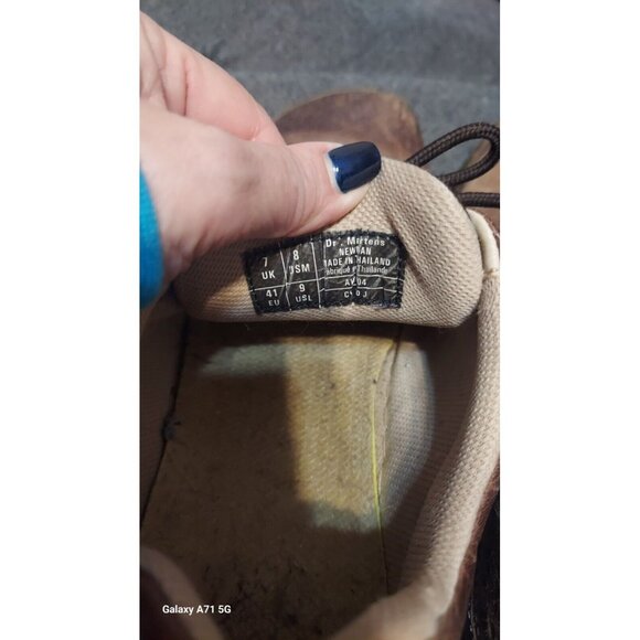 Doc Martens Distressed Brown Oxfords Shoes Mens Size 8 - Picture 5 of 7